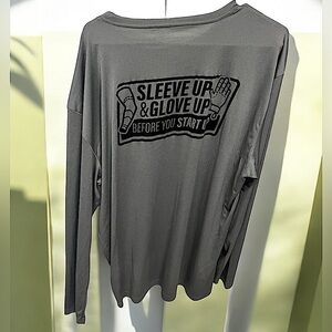A SPORTEX gray dri fit long sleeve safety shirt NWOT 3XL